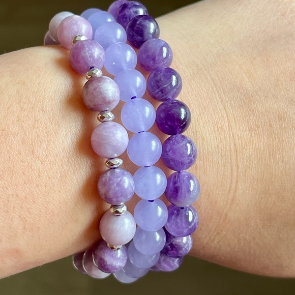 Jewelry - 8mm crystal bracelets set